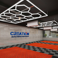 Lumière LED hexagonale de salon de beauté de voiture d'éclairage super lumineux professionnel de vente directe d'usine pour le plafond de garage