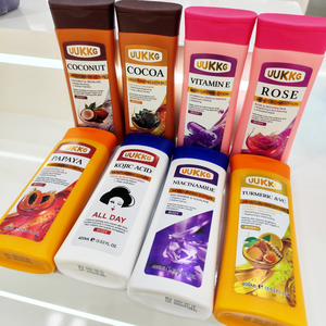 Loção Corporal Natural Orgânica UUKKG 400ml com Cúrcuma, Vitamina C, Clareadora, Anti-Acne, Retinol, Hidratante e Creme Clareador - Product Image 3