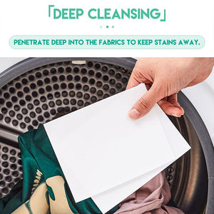 Feuille de papier pour détergent à <span class=keywords><strong>lessive</strong></span> biodégradable et écologique taille de voyage feuille de savon à <span class=keywords><strong>lessive</strong></span> à base d'enzymes organiques - Product Image 5