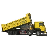 משמש אירו 2 משאית סין 336HP-420HP 12 גלגלים טיפר משליך 50 טונות HOWO 40 טונות 8X4 לוגיסטיקה משמש בנייה טיפר משאית