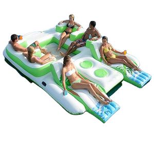 Ponton gonflable en gros Water Island <span class=keywords><strong>bateau</strong></span> radeau patio yacht plate-forme <span class=keywords><strong>de</strong></span> quai <span class=keywords><strong>pour</strong></span> les bains <span class=keywords><strong>de</strong></span> <span class=keywords><strong>soleil</strong></span> - Product Image 1