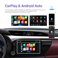 Podofo pour Toyota Navigator/Hilux 2015-2019 4+64G 1 Din autoradio Android 7 pouces CarPlay/Android Auto sans fil GPS/DSP/Wifi/AM/RDS