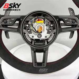 Volant en cuir de cerf amélioré pour Porsche Panamera Cayenne Macan 718 <span class=keywords><strong>911</strong></span> 918 997 991 970 986 985 Boxster Cayman - Product Image 3