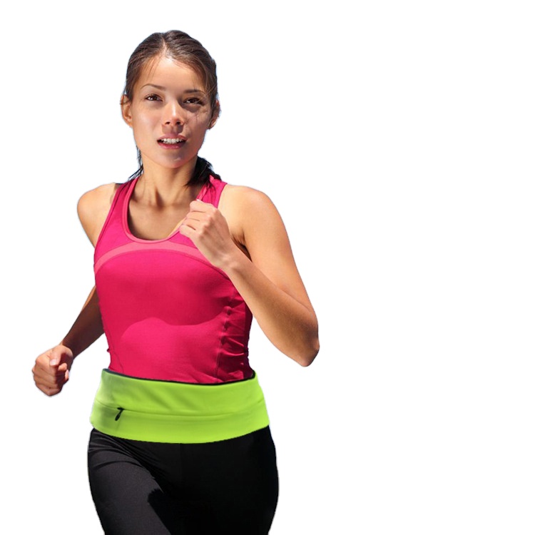 Светоотражающая Водонепроницаемая поясная сумка с 2 расширяющимися карманами для бега, Неопреновая эластичная спортивная сумка унисекс на молнии