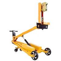 Gerbeur électrique compact de 500 kg avec bras pliable, mini chariot élévateur à fourches pour utilisation en entrepôt intérieur dans les restaurants et le commerce de détail
