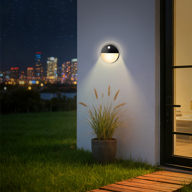 Smart PIR Motion Sensor LED Bulkhead Light 10W-14W IP54 Waterproof Surface Mount Outdoor Wall Lamp for Corridor Porch Lighting