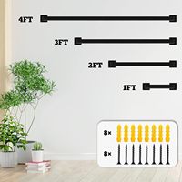Rampe d'escalier moderne en fer forgé noir de 3 pieds, fixation au sol/mur, marque OEM Chine