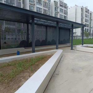 Pavillon de jardin moderne en acier, abri extérieur imperméable avec toit métallique pour villa, cour et aménagement paysager - Product Image 3