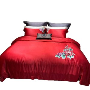 Suzhou Embroidery <b>Silk</b> Four Piece Set 35 Momme 100% Mulberry <b>Silk</b> Duvet Cover <b>Sheets</b> Bedding Floral Pattern Home Use - Product Image 5