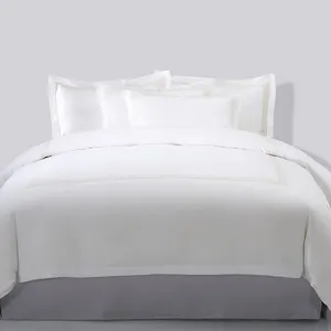 LINENPRO Ready Stock Modern Plain Queen King Size Home Sheet Sets Bedding Hotel Luxurious Bed Quilt Duvet Cover Bedding Set