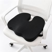 Coussin de siège en mousse à mémoire de forme en U pour chaise de bureau, coussin anti-hémorroïdes en peluche pour assise prolongée, coussin lombaire épaissi pour tabouret et chaise