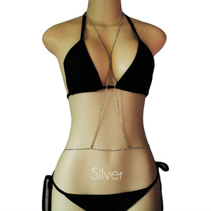 DAIHE Bán Chạy Trang Sức Vòng Cổ Đầm Cơ Thể Gợi Cảm Đi Biển Trang Sức Mặt Dây Chuyền Kim Cương Lấp Lánh Dây Chuyền Vòng Cổ Tua Rua Dây Đeo Ngực - Product Image 3