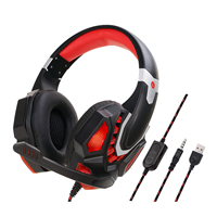 Ikat Kepala Sangat Lembut Suara Stereo 3D Headset Headphone Gaming Berkabel Over-Ear untuk PS