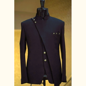 Veste de cérémonie pour homme, coupe slim, style sherwani brodé, style business, costume de mariage, tenue formelle traditionnelle - Product Image 3