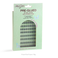 Heart Girl 10 Rows 60 Cluster Foxy Fishtail Flower DIY Press on Lash Extensions Aucune colle nécessaire avec Logo privé Package