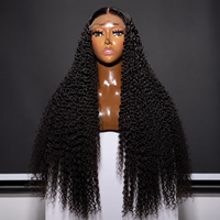 Perruque HD Lace Deep Wave 20 pouces, densité 210%, cheveux humains brésiliens crépus bouclés 13*4 pour Lace Front sans colle, double épaisseur, qualité 10A.