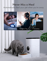 Distributeur automatique de nourriture pour animaux de compagnie intelligent avec commande à distance par application, enregistrement vocal, Wi-Fi, respectueux de l'environnement, 4L, 4 repas par jour