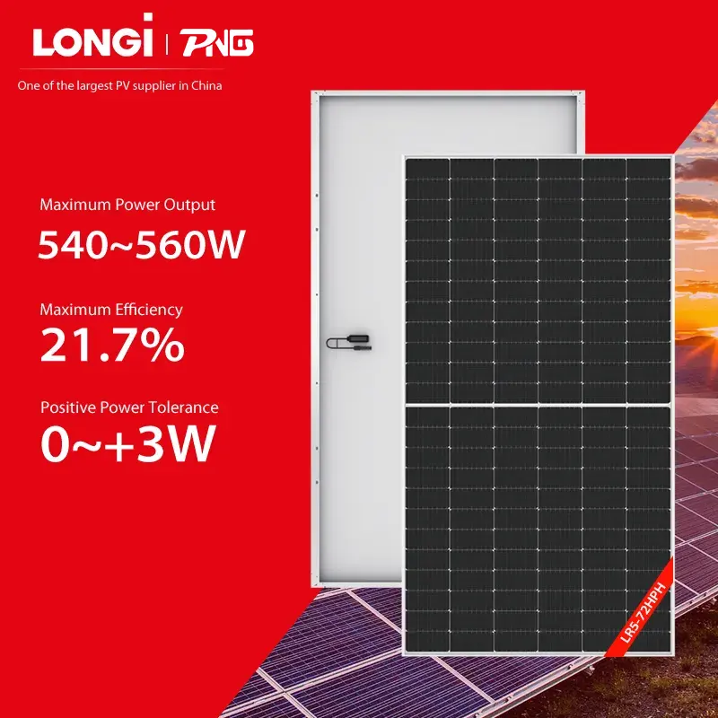 Longi solar panel perc 540w 550w 500w 530w mono Solar Panel for solar system