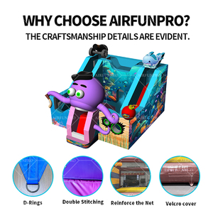 AirFunPro - Tobogán Inflable Comercial de PVC con Forma de Pulpo y Castillo Hinchable, Fácil de Instalar, Capacidad para 10 Personas, Tamaño Personalizado - Product Image 2