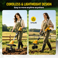 Cultivateur de jardin sans fil DELUN 21V, batterie 3.0Ah, largeur 300 mm, profondeur de travail du sol 220 mm, pour ameublir le sol des parterres de jardin