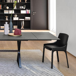 Fauteuil de salle à manger de luxe moderne Love Zone, entièrement rembourré en cuir recyclé raffiné, mobilier de maison OEM ODM - Product Image 3