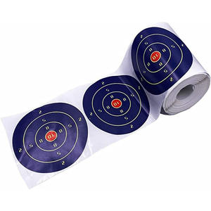 Adesivi per bersagli di carta reattivi a spruzzo gialli rotondi personalizzati da 4 pollici, rotolo autoadesivo per bersagli da tiro, bersagli a spruzzo per poligono di tiro - Product Image 4
