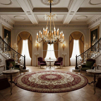 Lustre en cristal européen de luxe, statue d'ange dorée, luminaire suspendu pour hall d'hôtel, décoration de villa