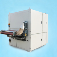 Machine de polissage, de débavurage et de brossage pour tôles métalliques en aluminium et en cuivre