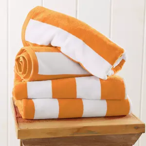 Long-Lasting Home Traditional Cabana Stripe Designs Beach Towel 100% Genuine Cotton Beach Towel