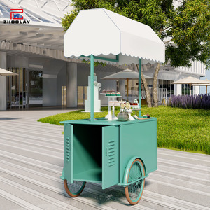 Di động đường phố thực phẩm đứng điện thoại di động thị trường gian hàng giỏ hàng ngoài trời Snack hiển thị giá kinh doanh kim loại cửa hàng với bánh xe kẹo bán kiosk - Product Image 2