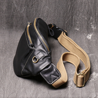 Sac banane multifonction en cuir véritable de vachette souple pour homme et femme, pochette de téléphone à bandoulière, sac de poitrine, sac de hanche, sac de taille, vente en gros personnalisée