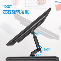 Nouveau bras de moniteur unique pour bureau, bras articulé avec inclinaison à 90 degrés, VESA 75/100 mm, en alliage d'aluminium pour écran LCD/LED