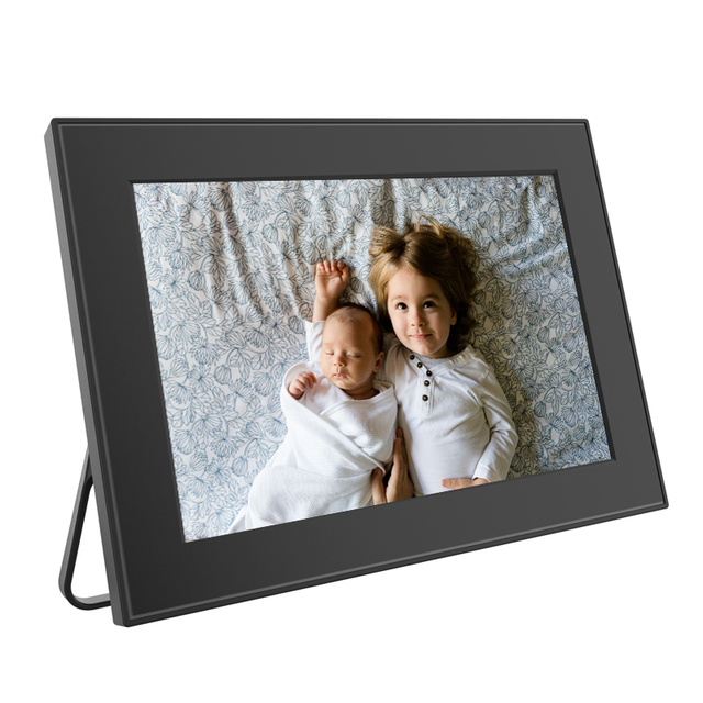 10.1 Inch Smart Photo Frame 32GB Storage 1280x800 IPS Screen WiFi-Upload Photos Via Frameo App Video Playback & MP4/MP3 Support