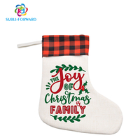 Giao Hàng Nhanh Lễ Hội Thăng Hoa Cá Nhân Mềm Trang Trí Trong Nhà Giáng Sinh Vớ Đầy Màu Sắc Linen Giáng Sinh Stocking