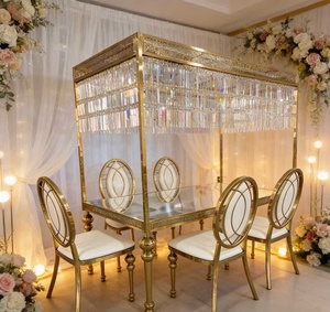 Juego <span class=keywords><strong>de</strong></span> <span class=keywords><strong>Mesa</strong></span> <span class=keywords><strong>de</strong></span> Comedor <span class=keywords><strong>de</strong></span> Acero Inoxidable <span class=keywords><strong>de</strong></span> Lujo, Sillas y Mesas <span class=keywords><strong>para</strong></span> Bodas, Salón <span class=keywords><strong>de</strong></span> Banquetes, Hotel, <span class=keywords><strong>Eventos</strong></span> - Product Image 1