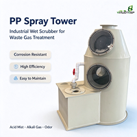 Épurateur à tour de pulvérisation PP personnalisé pour le traitement des gaz d'échappement des usines chimiques