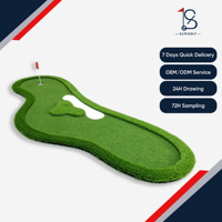 Tapis de putting de golf intérieur/extérieur en EVA/PE/PP, 1x3m/1.5x3m/2.5x3m ou tailles personnalisées