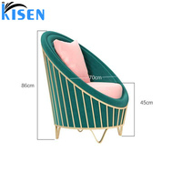 Kisen Tabouret maître de technicien de luxe Offre Spéciale de haute qualité petite chaise blanche avec base en argent pour une utilisation en salon de beauté spa
