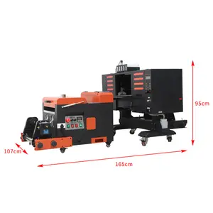 Weiße Tinte Direkt zum Film drucker Plast isol Offset-Wärmeübertragungs-Tinten strahl druckmaschine XP600 DTF-Drucker mit Schüttler und Trockner