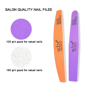 Benutzer definiertes Logo Half Moon <span class=keywords><strong>Zera</strong></span> Hochwertige Orange Emery Board Professional 80/80 Nagel feile 100/180 - Product Image 4
