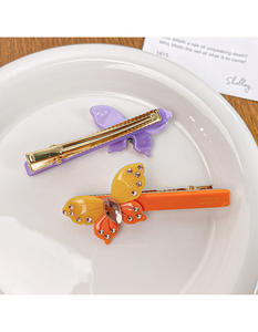 Accessoires pour cheveux en acétate pour femmes, pince à cheveux papillon de 7,5 cm, barrette à cheveux luxueuse avec strass - Product Image 5