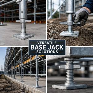 Accessoires de coffrage pour échafaudage Ringlock : Supports réglables solides avec base à vis creuse pour le support de coffrage de construction - Product Image 5