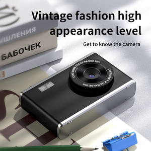 Phong Cách Retro Kỹ Thuật Số Vlogging Máy Ảnh CCD AF Tự Động Lấy Nét Phía Trước/Phía Sau HD Ống Kính Kép 21-40x Zoom 180 Góc Rộng Nhỏ Gọn Du Lịch TF - Product Image 3