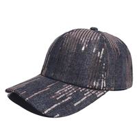 Casquette de baseball pour femme, imprimé numérique, PVC pailleté, respirante, décontractée, tendance, polyvalente, protection solaire, style tendance