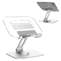 Support pour tablette et téléphone portable en alliage d'aluminium, hauteur réglable, support de refroidissement pliable pour ordinateur portable, pour bureau