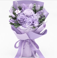Bouquet de fleurs préservées, arrangement floral longue durée, coffret cadeau 1,41 lb, fabriqué en Chine pour maman, femme, amies