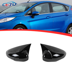 Coque de rétroviseur de voiture Noir brillant Aspect fibre de carbone Style corne Coque de rétroviseur pour <span class=keywords><strong>Ford</strong></span> <span class=keywords><strong>Fiesta</strong></span> MK7 2012-2016 - Product Image 1