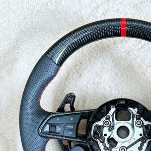 Volant en fibre de carbone de haute qualité pour <span class=keywords><strong>Audi</strong></span> TT TTRS R8 RS5 RS6 RS7 RS3 <span class=keywords><strong>RS4</strong></span> A1 A3 A4 A5 A6 A7 A8 S3 S4 S5 B8 B9 - Product Image 4