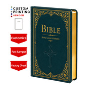 Offre Spéciale : Bible espagnole personnalisée avec broderie, marquage à chaud, logos, bords dorés et impression couleur intégrale
