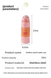 Vaso Térmico Personalizado de Fábrica, Nuevo, Aislado al Vacío de Doble Capa, Deportivo, con Asa para Exteriores, Doble Boca, Venta al por Mayor - Product Image 6
